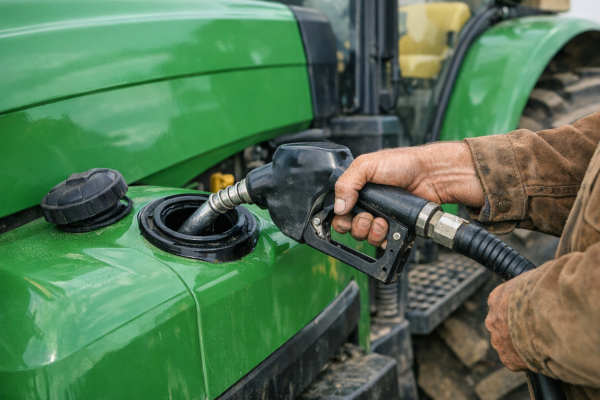 Fuelling a tractor