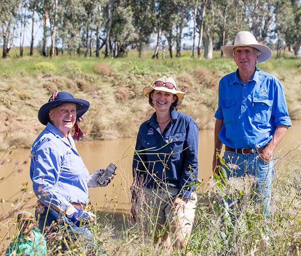 Robyn Watson, Stacey Vogel and Alec Macintosh tree planting