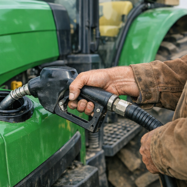 Fuelling a tractor