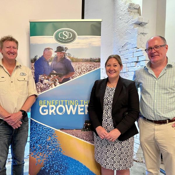 Dr Kathy Evans (University of Tasmania), Dr Michael Bange (CSD), Dr Merry Conaty (CRDC), and Dr Rob Bramley (CSIRO).