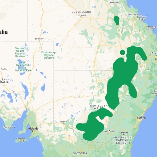 A map showing the coverage area of the WAND towers